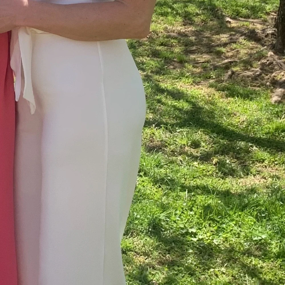 Classy Cream Jumpsuit Pantsuit Large - Picture 7 of 10